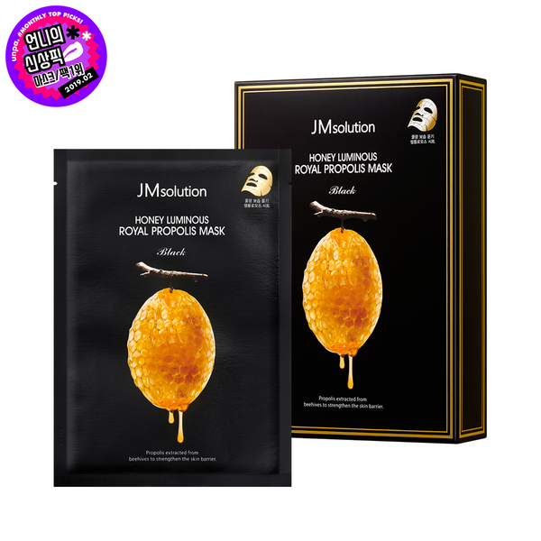 JM Solution Honey Luminous Royal Propolis Mask Black 10pcs