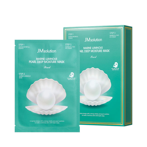 JM Solution Marine Luminous Pearl Deep Moisture 3 Step Mask 10Pcs